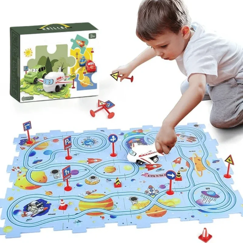 Board Game Race Track - Детский Развивающий пазл-трек, детская логическая настольная