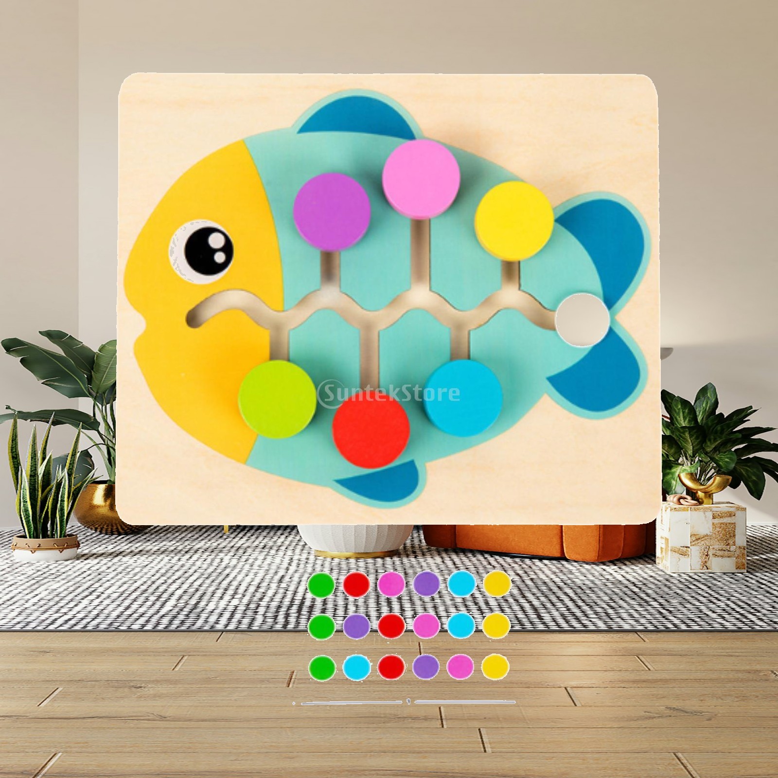 Board Game Strategi - Деревянная головоломка-слайдер с подбором цветов для