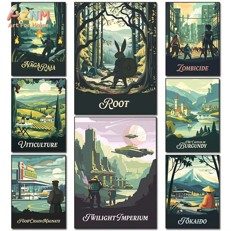 Board Game Impostor - AZNM Ретро-постер на холсте для настенного