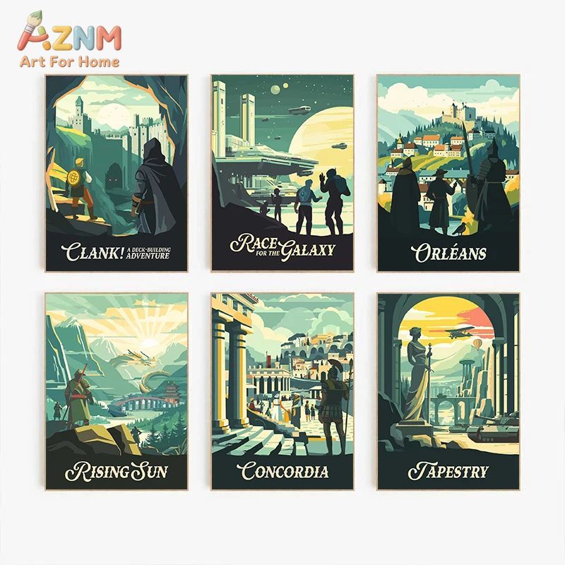 AZNM Ретро-постер на холсте дл – обзор и цена Board Game Impostor