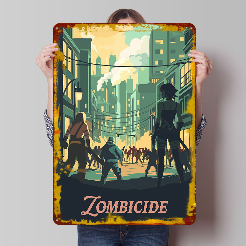 Металлическая табличка-постер  – обзор и цена Board Game Zombicide