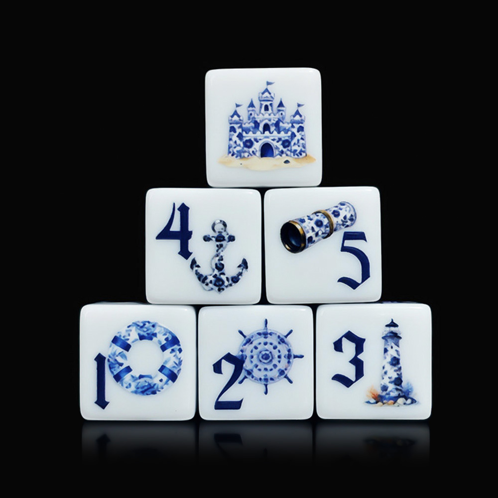 Набор из 12 синих акриловых иг – обзор и цена Board Game Print
